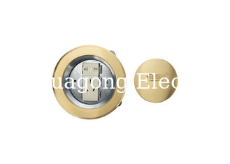 Ip65 Rated Electrical Floor Receptacle With Brass Spiral Round Cover